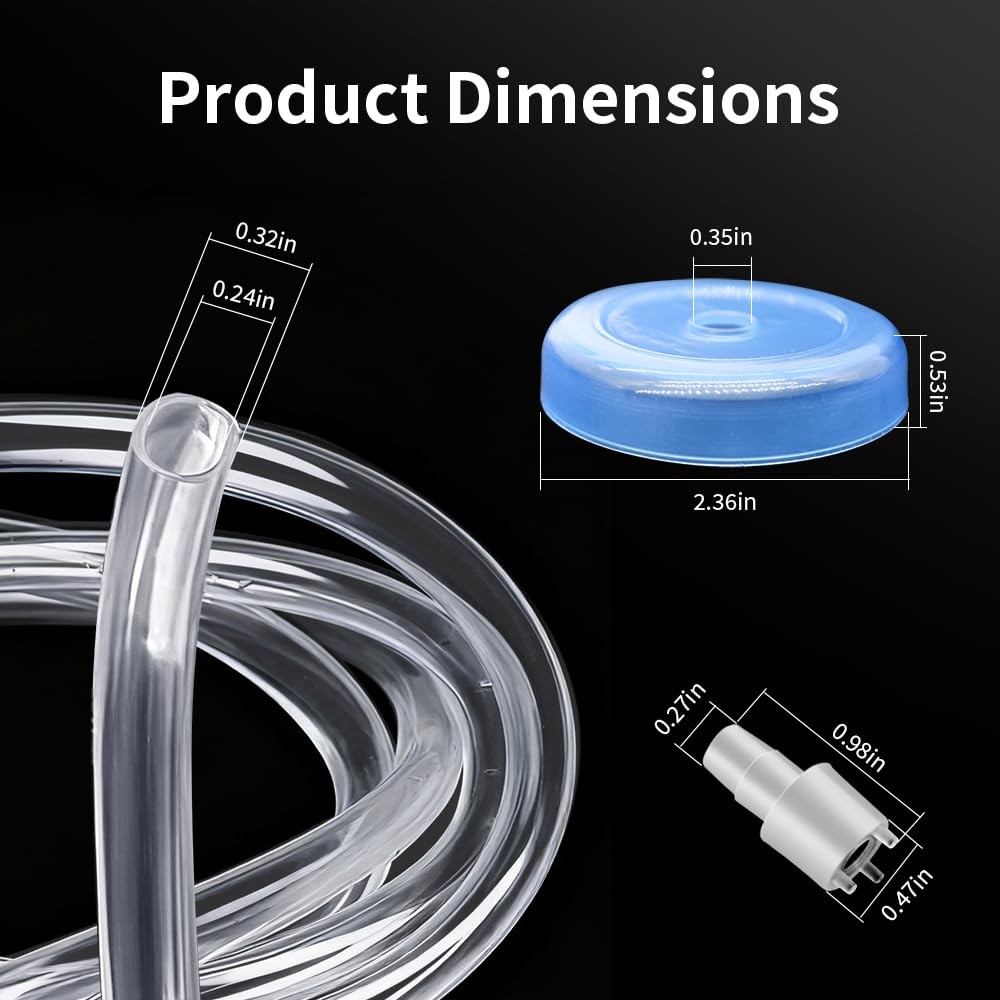 2-Pack Silicone Water Pump Hose Replacement, Food Grade Tube for 5-Gallon Elect