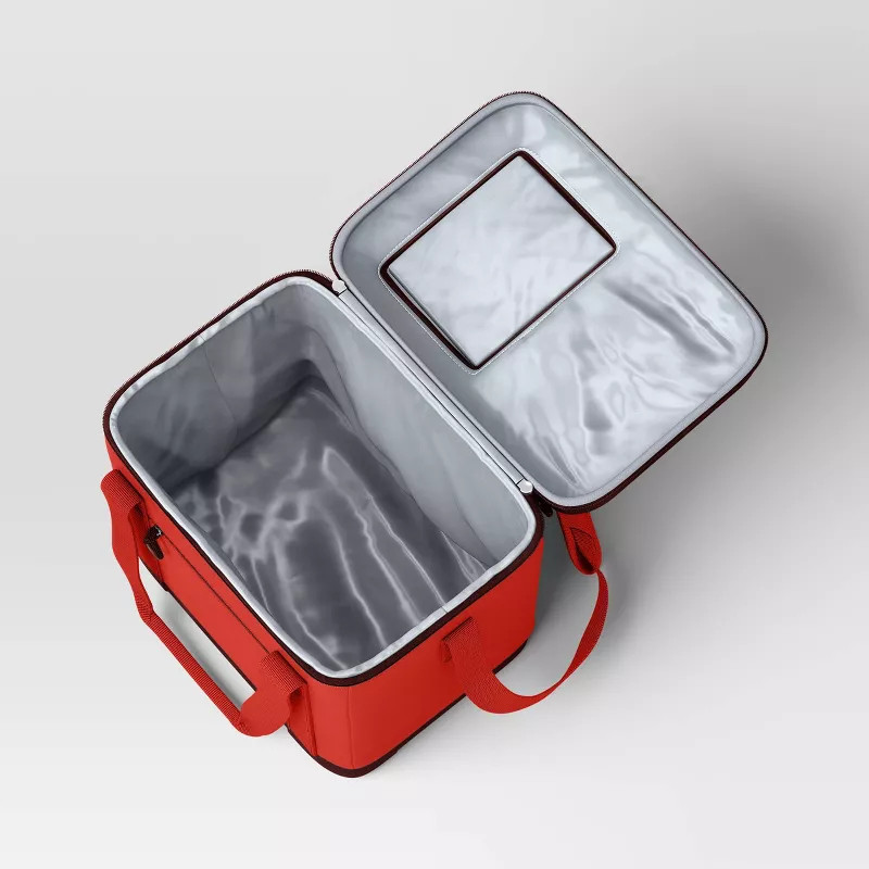 SUN SQUAD 24 CANS/9QT SOFT-SIDED COOLER - RED - Scratch & Dent