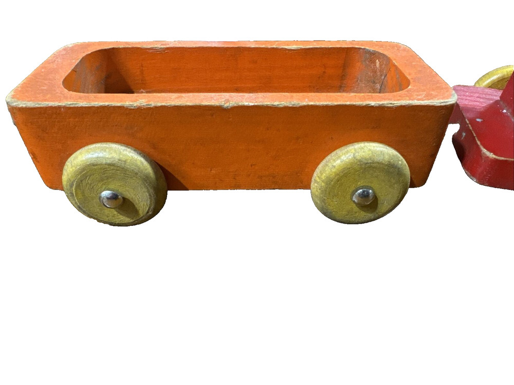 VINTAGE PLAYSKOOL WOODEN TAKE APART TRAIN SET PULL TOY