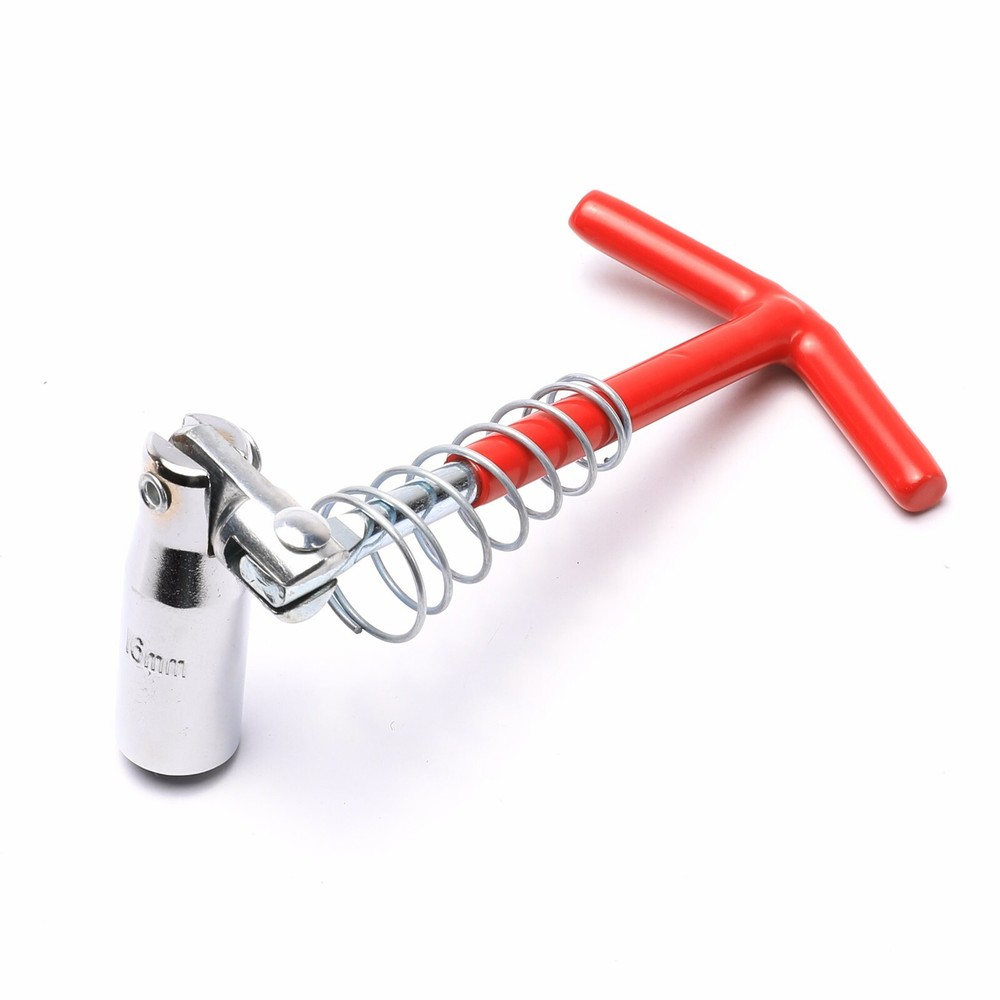 16mm Ignition Spark Plug Removal Tool T-Handle Flexible Spanner Socket Wrench