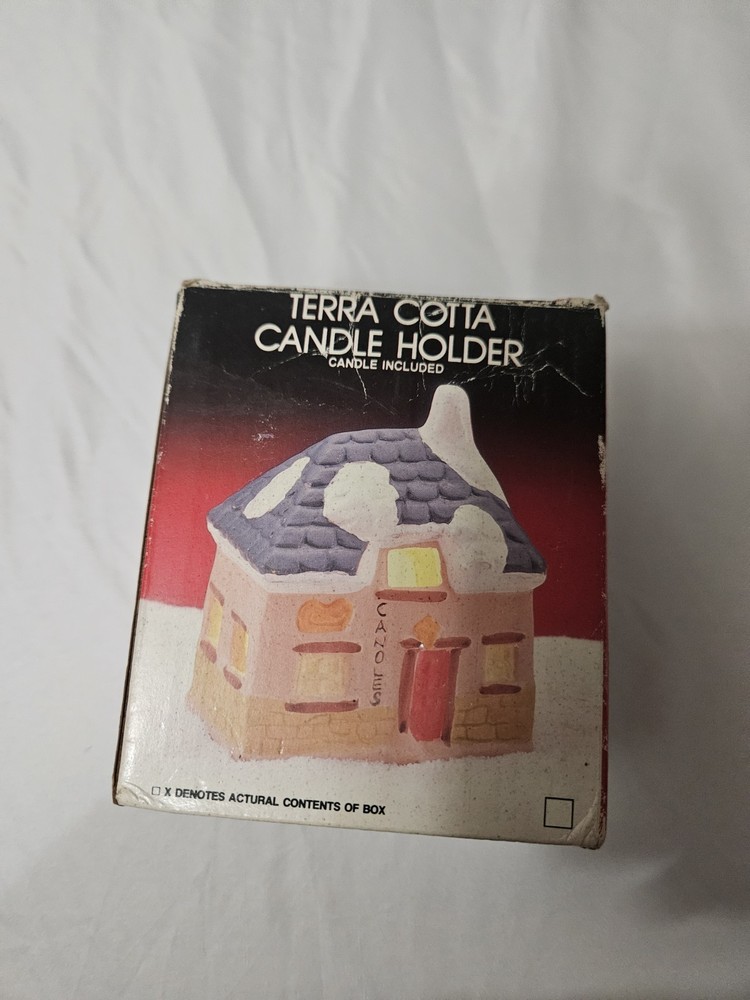 Crown Tree Inn Terracotta Mini Collectable Tealight Candle Holder (Flawed)
