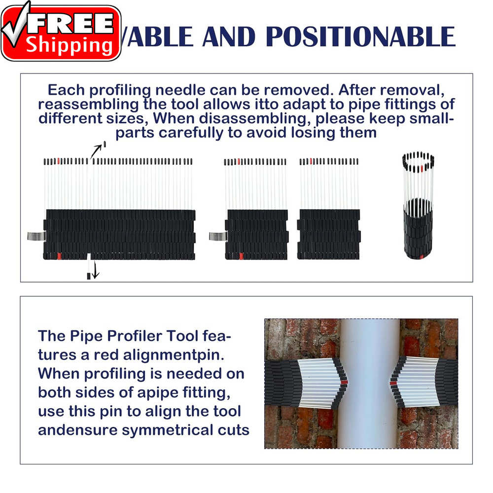 Multi Surface Pipe Profiling Tool, Pipe Cutting Template Multi Functional Shape