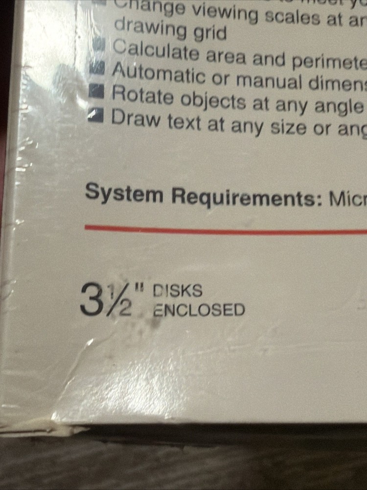 SEALED Architectural Drawing Floorplan Plus 1991 ComputerEasy IBM/PC 3.5 Disk