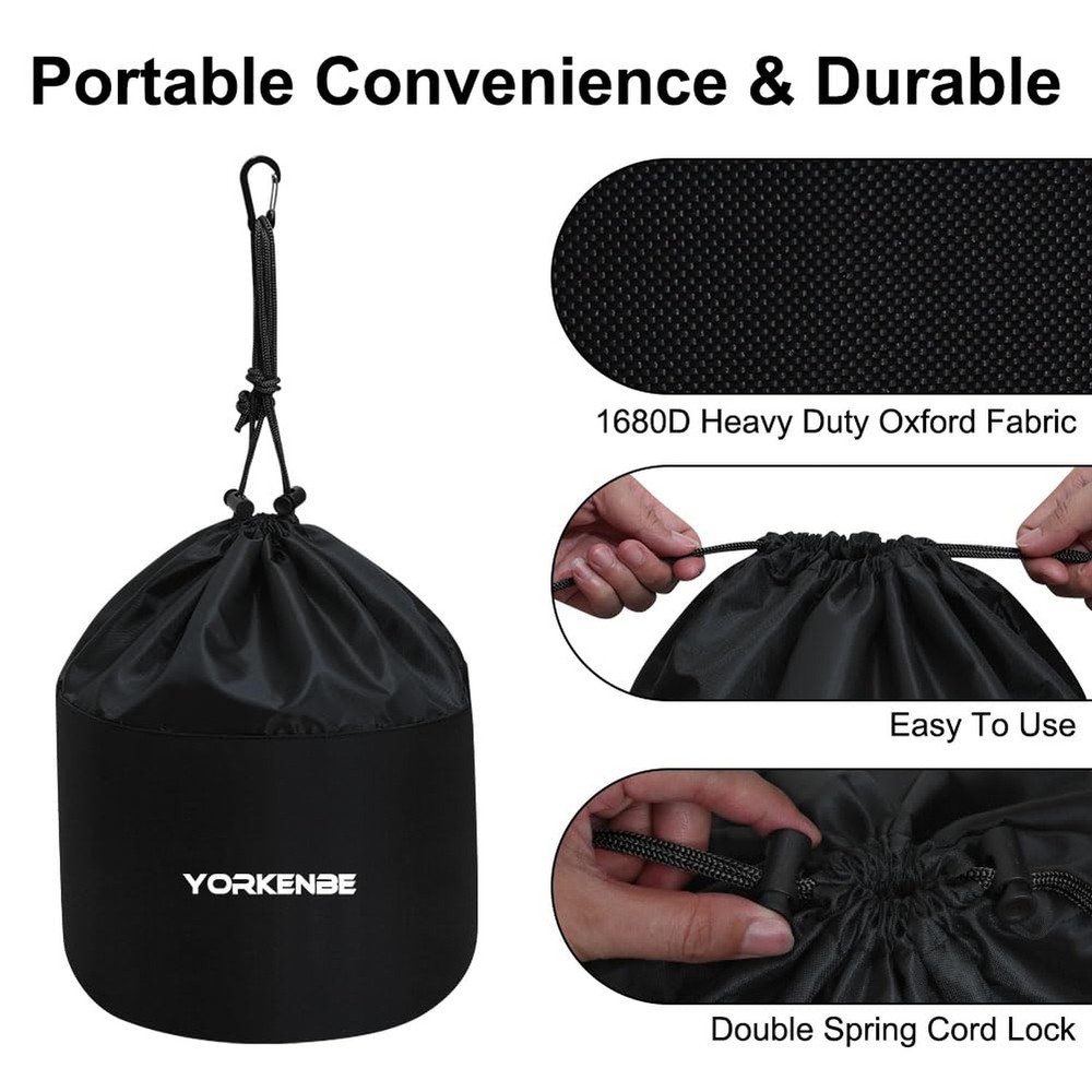 Camping Cookware Mess Kit Bag, High Capacity Camping Tableware Storage Bag, D...