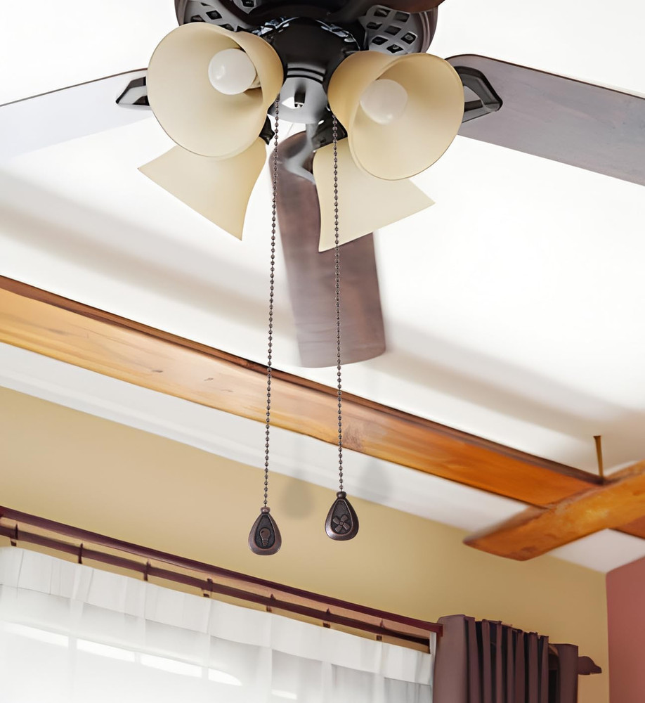 Ceiling Fan Pull Chain Extenders 2 Pack, Decorative Waterdrop Look (Retro)