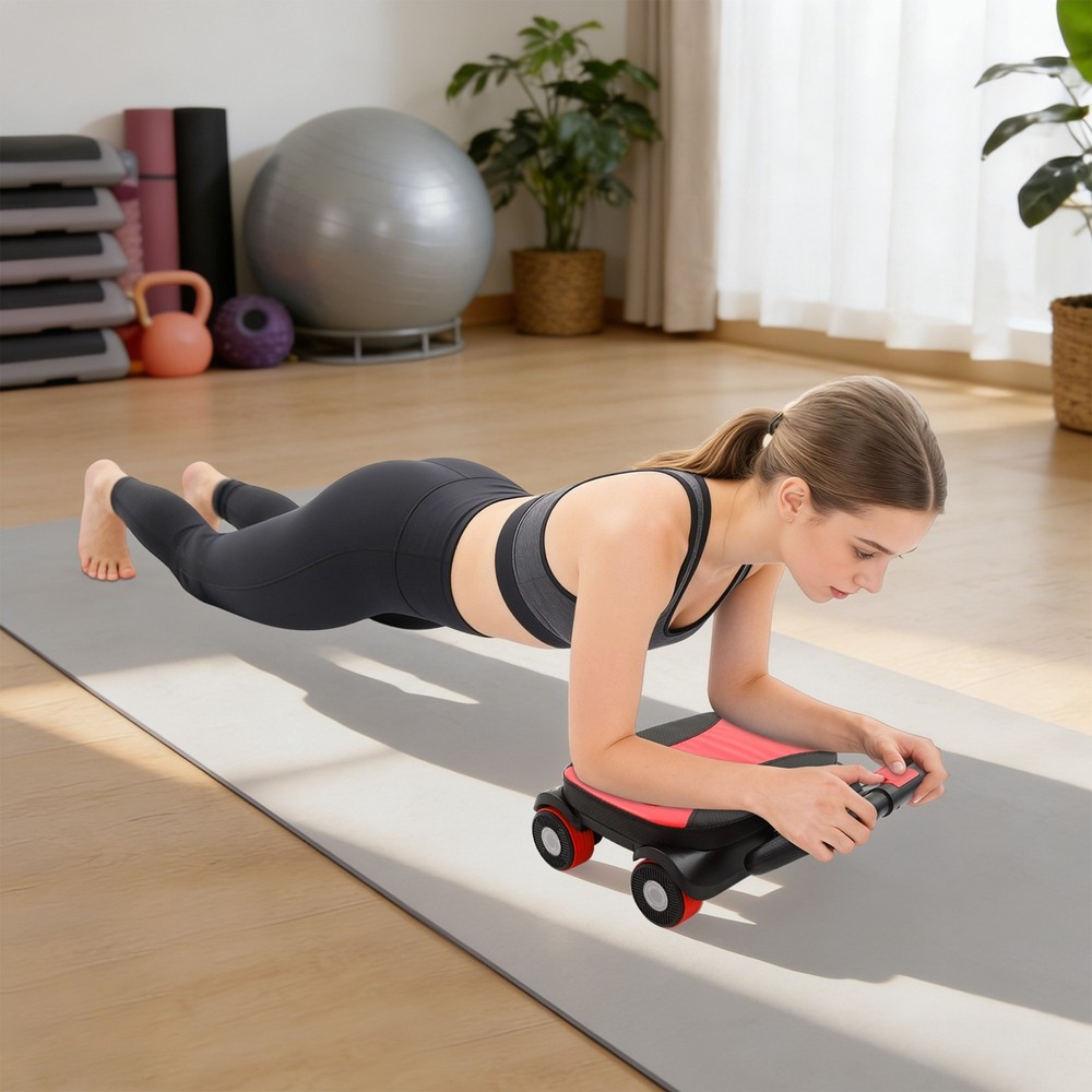 AB Roller Wheel Support Four-Wheel Elbow Abdominal Roller Abdominal Roller 150kg