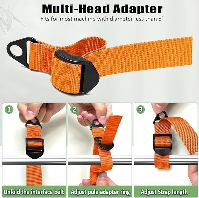 Heavy-Duty Shoulder Trimmer Tool Strap & Cut-Resistant Gloves Set Adjustable