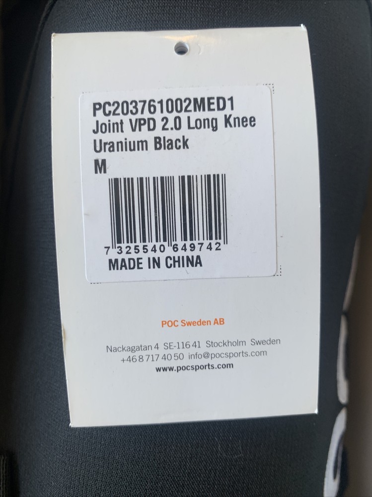 POC JOINT VPD 2.0 LONG KNEE GUARDS BLACK MEDIUM PC203761002MED1 NEW