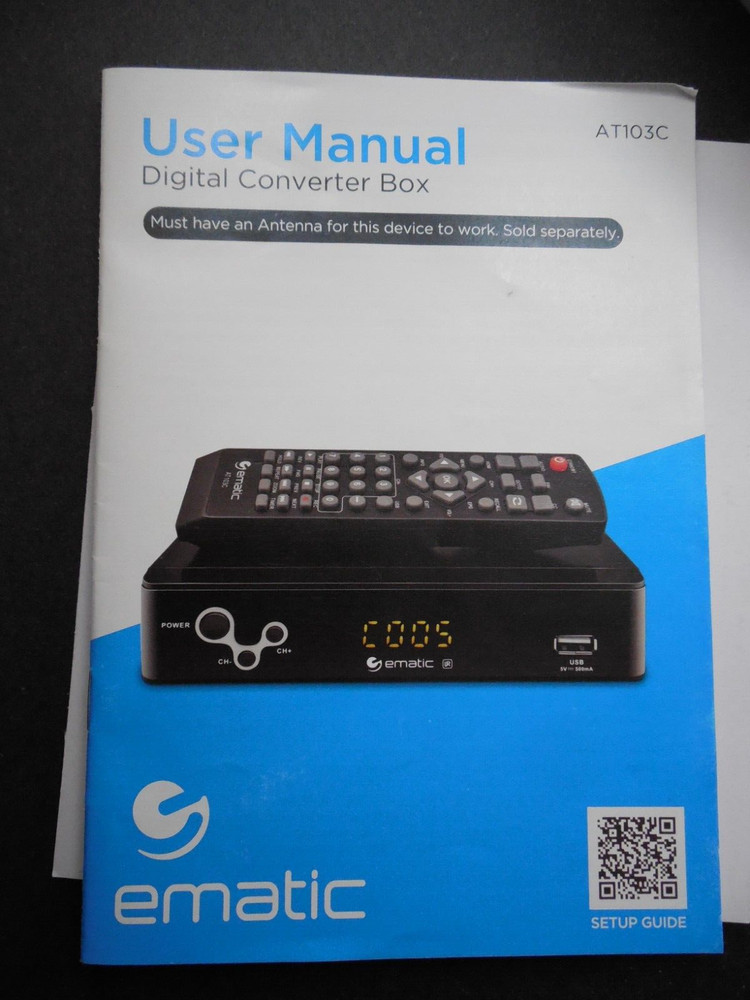 Ematic Digital TV Converter Box & Remote/record programs!