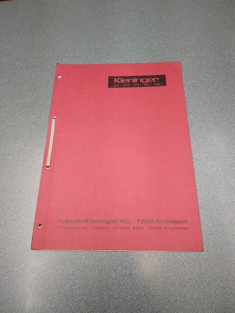Vintage KIENINGER Clock Catalog
