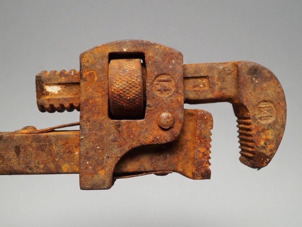 Vintage 13" Stillson Pipe Wrench - Solid Steel - Antique Tool