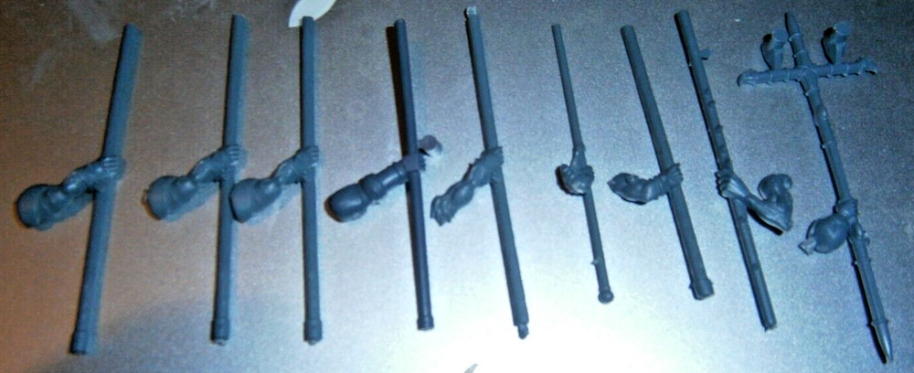 Warhammer various standard/flag pole bits x9 pieces