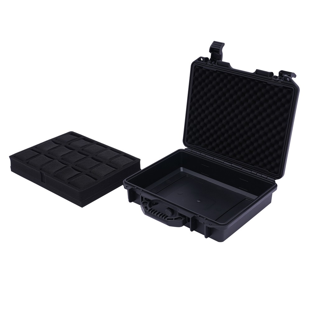 15 Slots Watch Storage Box Case Plastic Suitcase Display Storage Case Waterproof