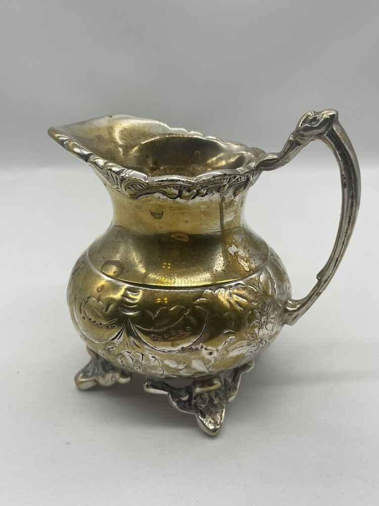 Silver Plated Coffee Pot with Creamer and Open Sugar