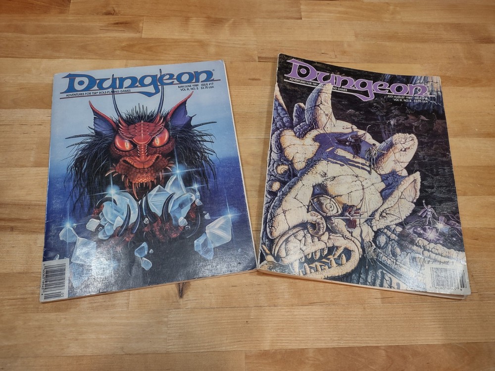 Dungeon magazine Issues # 17 & 18  D&D Dungeons Dragons