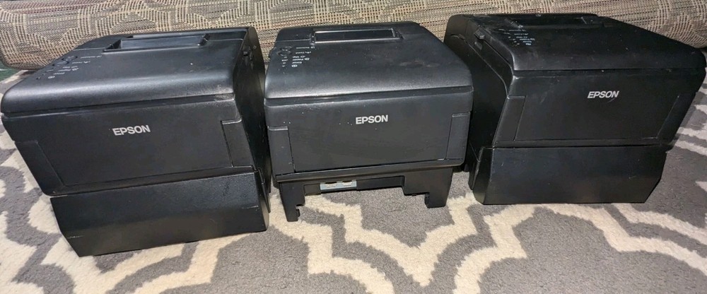(3) Epson M253A Receipt Printer - Untested - No cables