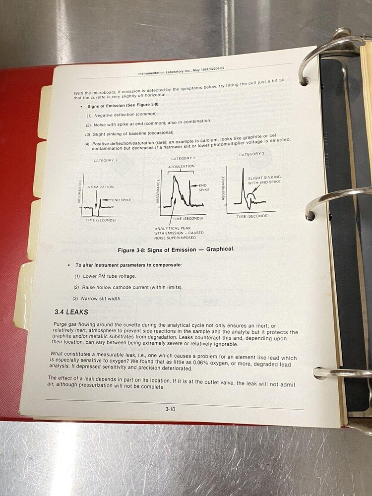 Instrumentation Laboratory Atomic Absorption methods Vol2 - Users Guide / Manual