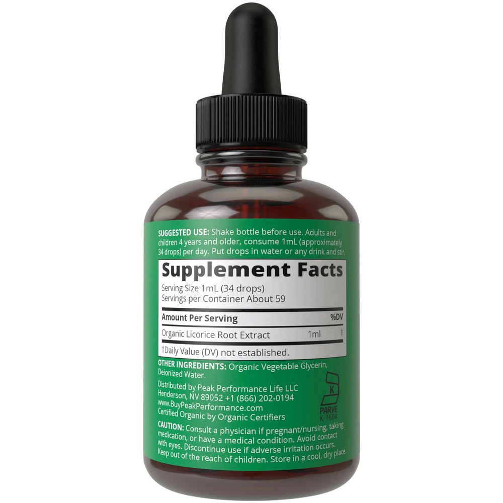USDA Organic Liquid Licorice Root Drops