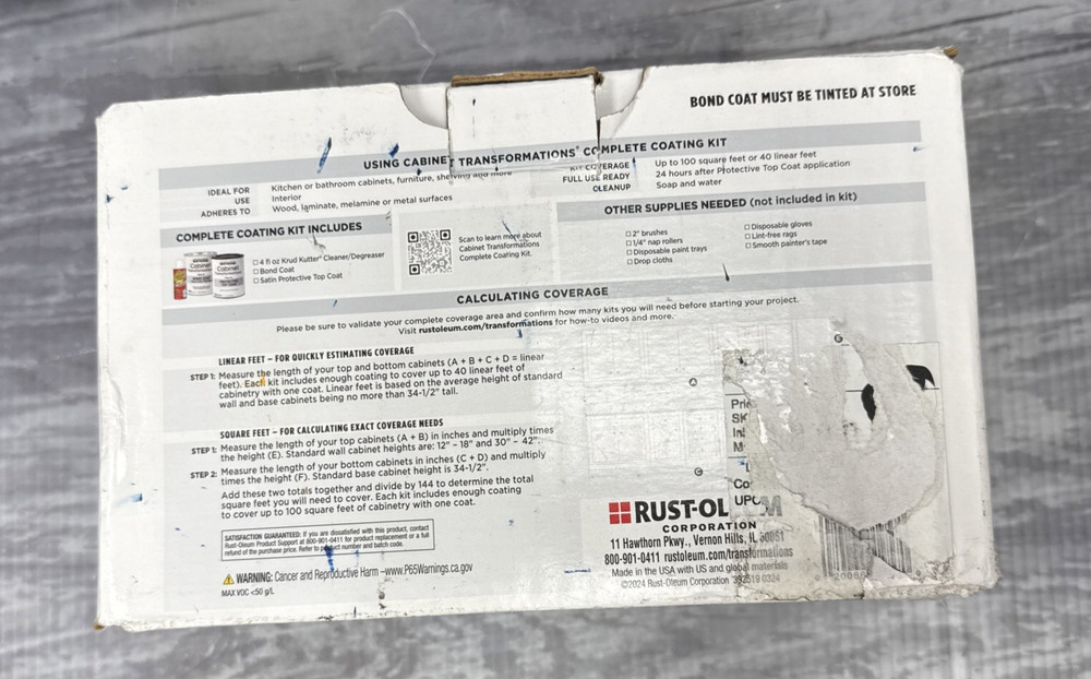 Rust-Oleum 380390 Cabinet Transformations Kit Deep Tint Base Kit