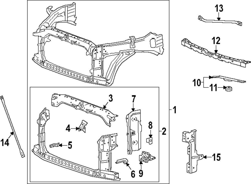 Genuine GM Headlamp Bracket 84689054