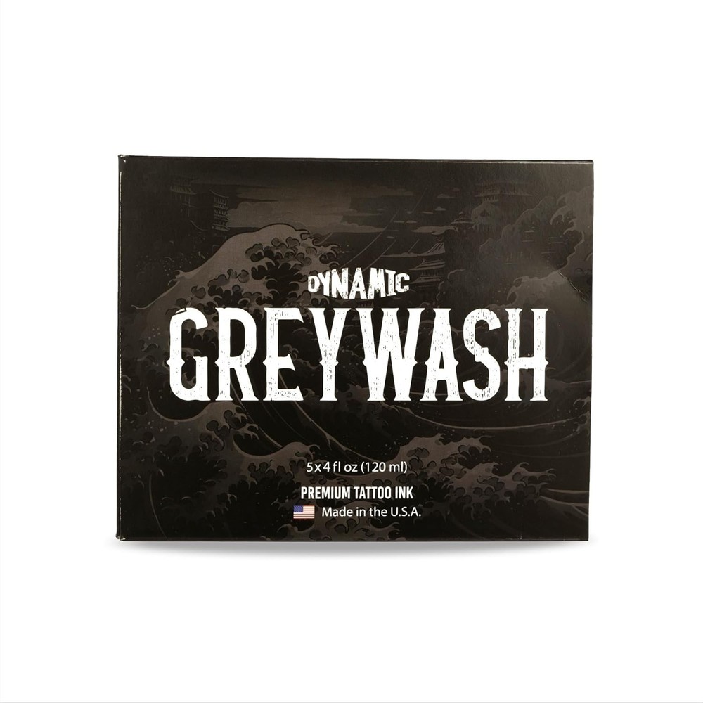 Greywash Set, Premade Tattoo Greywash, Includes 4 Shades Plus Mixing Solution...