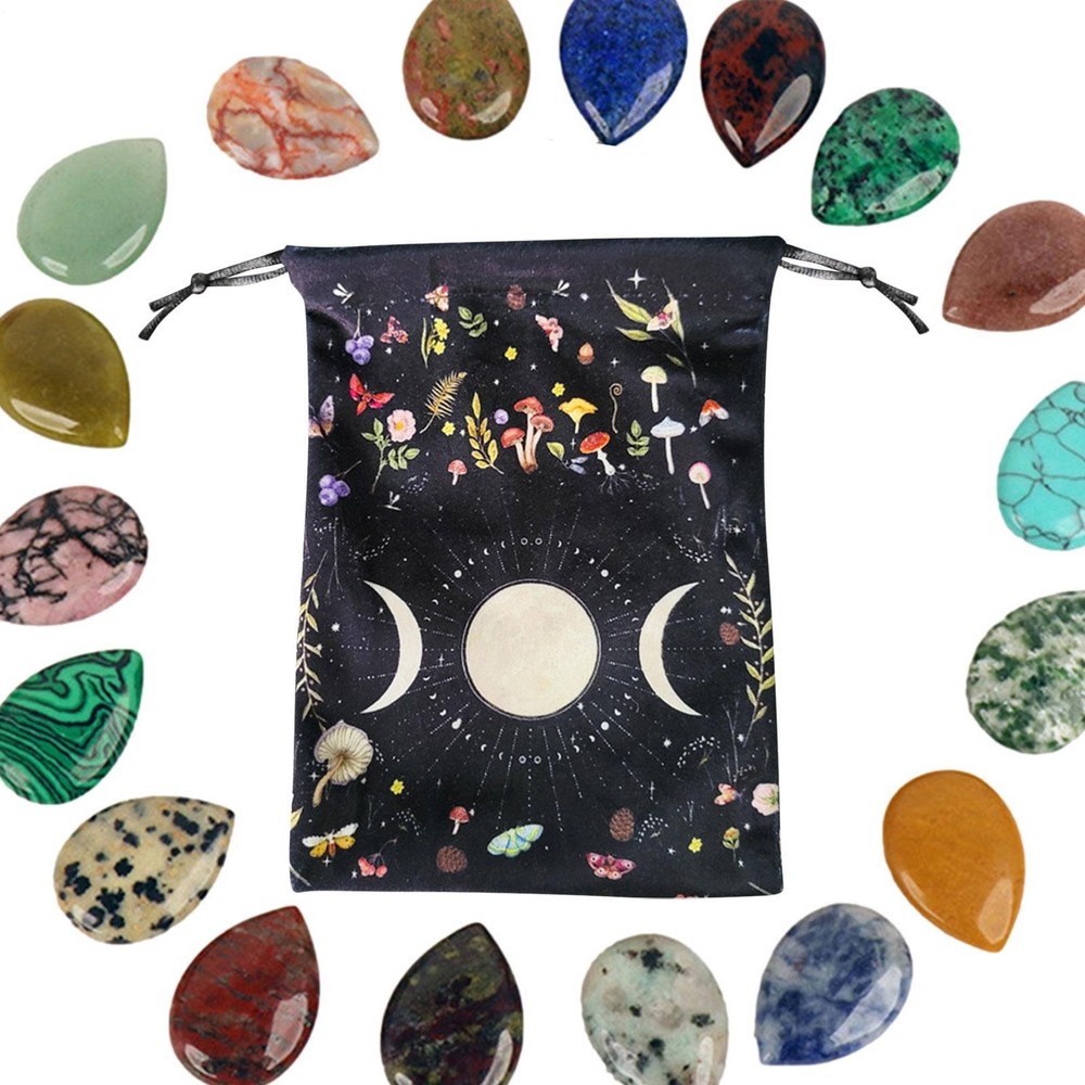 Small Drawstring Pouch Crystal Tarot Card Storage Bag Exquisite Collection