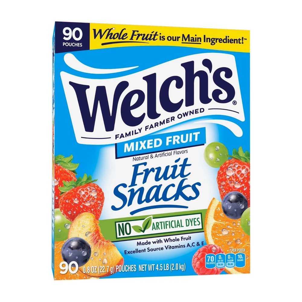 Welch's, Made With Real Fruit Fruit Snacks, Mixed Fruit, 0.8 oz, 40 Count !!!