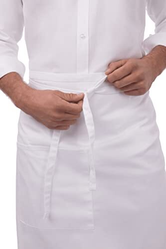 Unisex Bistro Chef Apron White