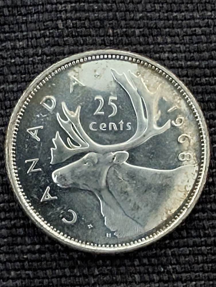 Quantity (2} 1968 Canadian Silver Quarter As Shown, Read Description