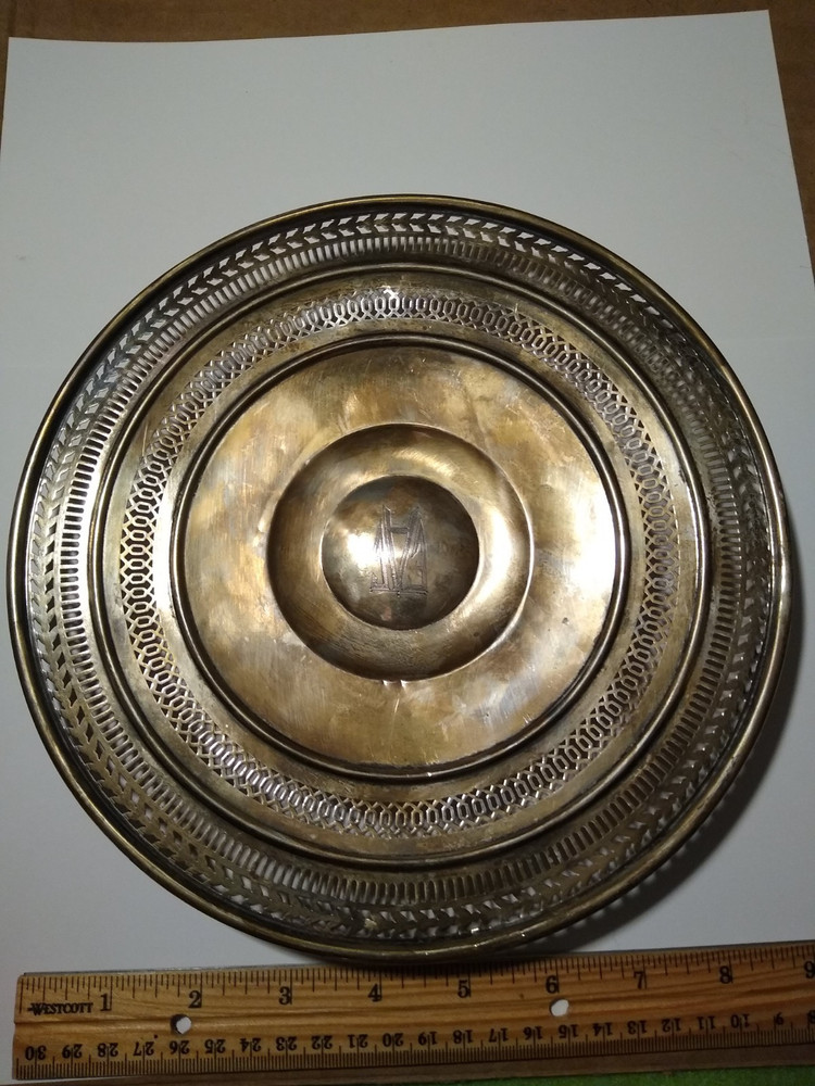 Vintage SSMC Sterling Silver 9" dia. Tray, #0533.