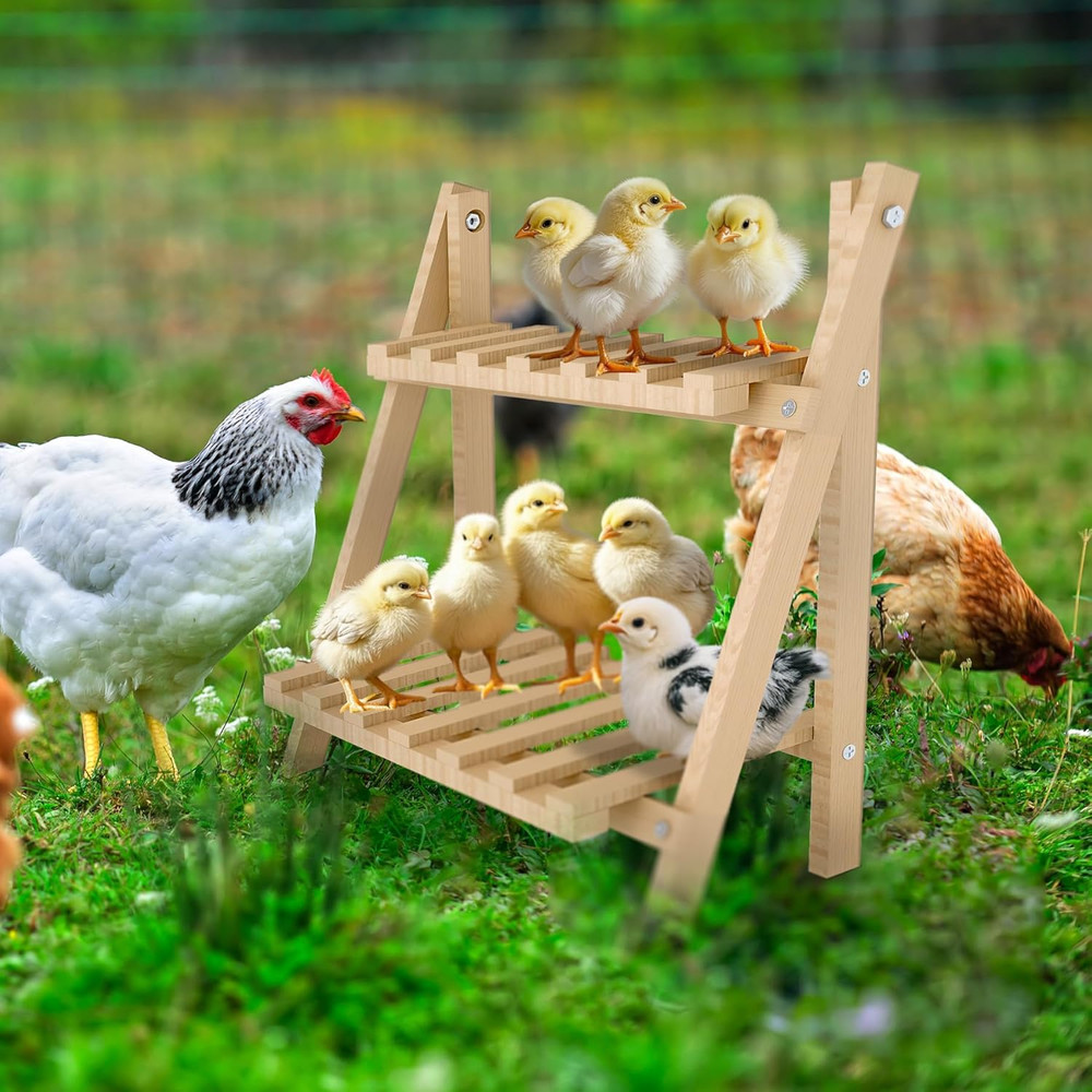 Chicken Perch,Strong Chicken Roosting Bars for Coop and Brooder,Foldable Chic...
