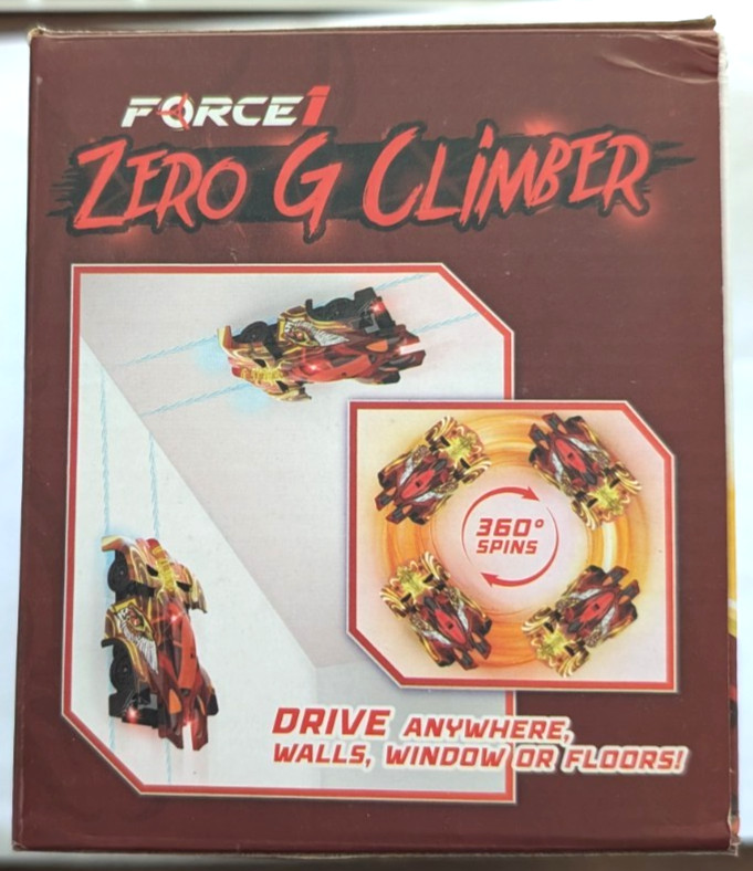 Force 1 Zero G Climber 3 Channel Remote Control, 360 Degree Spins, Wall Climbing