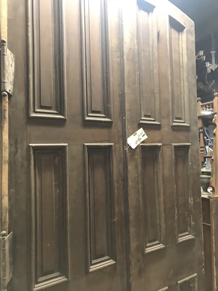 Massive Pair Walnut Entry Doors Antique Entry Doors Raised Panel Walnut Entry