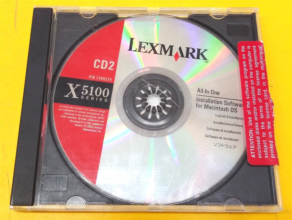 ⭐️⭐️⭐️⭐️⭐️ **CD 2 ONLY** Driver Disc Lexmark X5100 Series