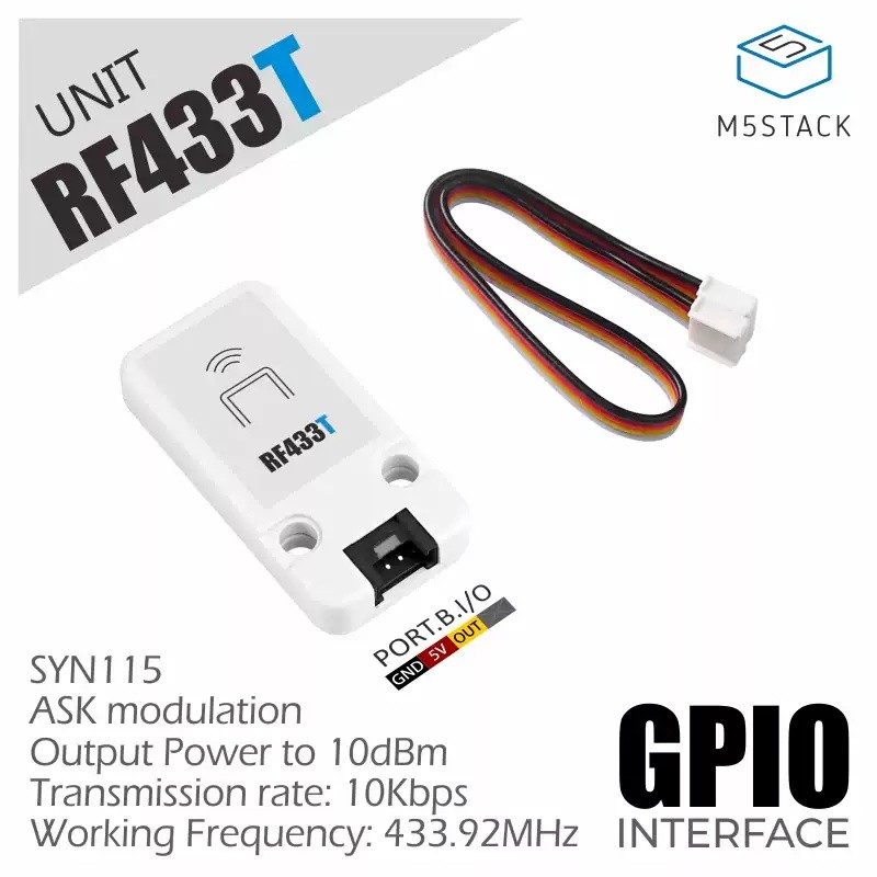 M5Stack Unit RF433T Wireless Radio Frequency Transmitter SYN115 433.92 MHz New
