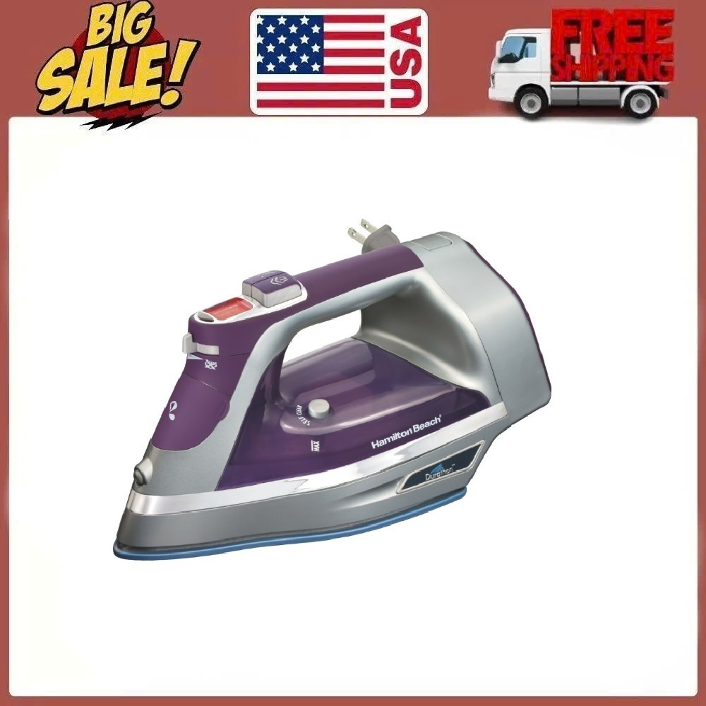 Hamilton Beach Durathon Digital Retractable Cord Iron, Silver, Model 19902F