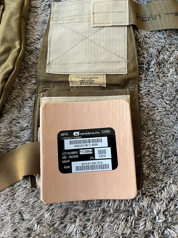 Side Ballistic Insert 6x6 Set Tan SOCOM MBAV Component Kit