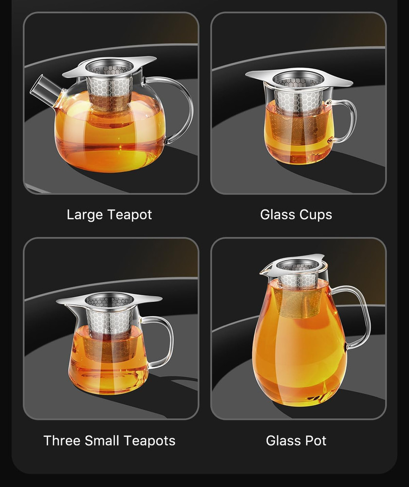 2 Pack Stainless Steel Tea Infuser, 316 Grade Strainers Fine Mesh, Hexagonal Me