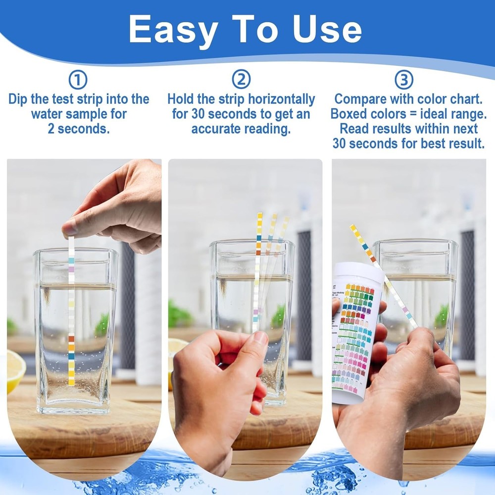 Ultimate Water Testing Kit - 150 Strips 24-in-1 for Safe Drinking & Pool Water