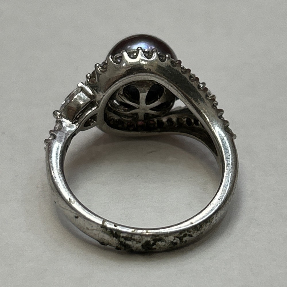 Vintage .925 Solid Sterling Silver Pearl Ring