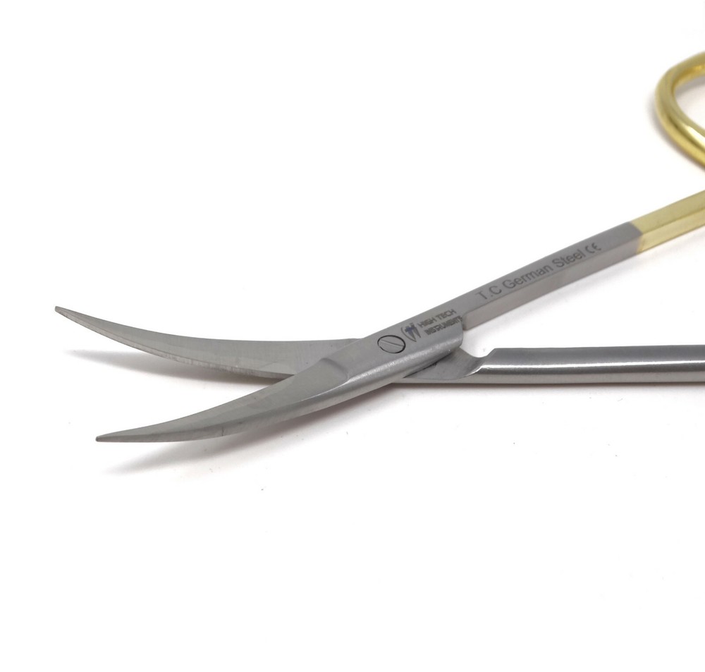TC Micro IRIS Scissors 4.5" Curved Blades Stainless Steel Surgical Instruments