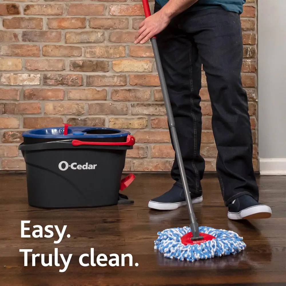 O-Cedar Easywring Rinseclean Microfiber Spin Mop & Bucket Floor Cleaning System,
