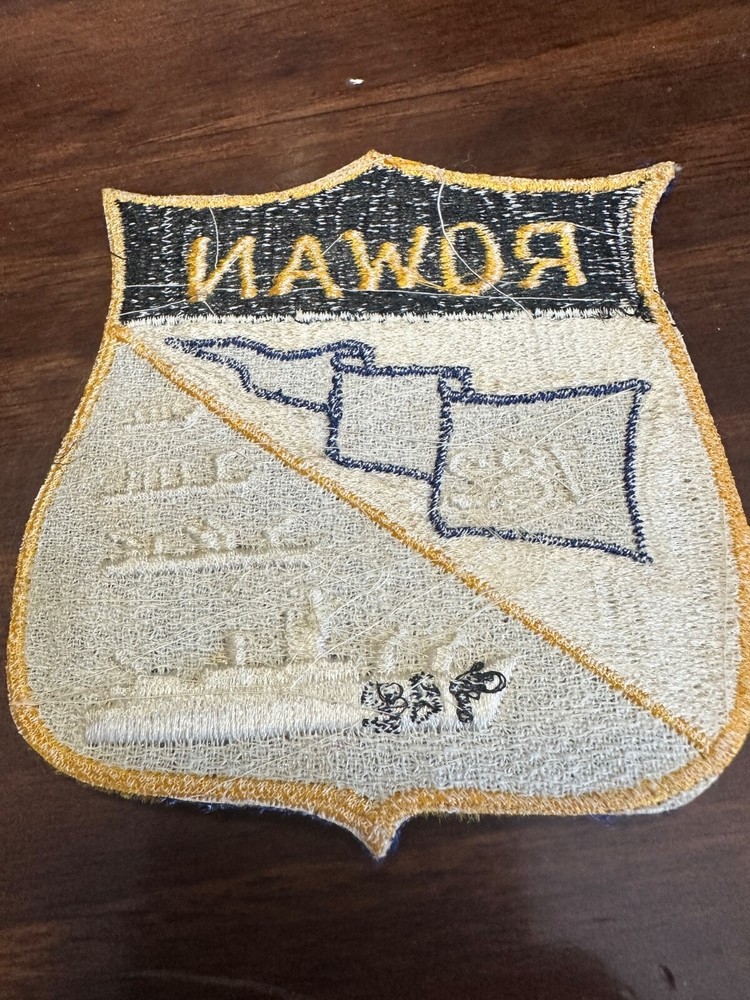 Vintage US Navy USS Rowan 782 Ship Patch