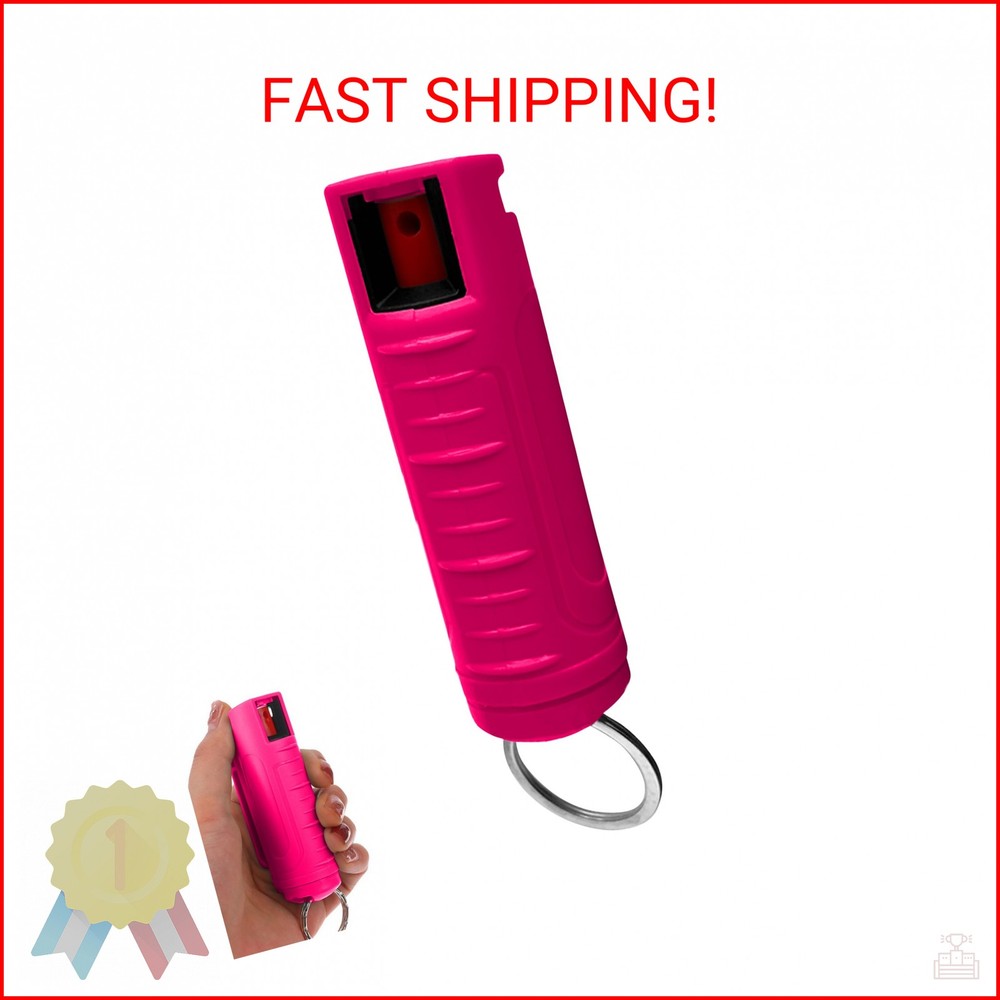 FURY Hardshell Pepper Spray - 12Ft Range, Max Strength, UV Dye Identifier, Anti-