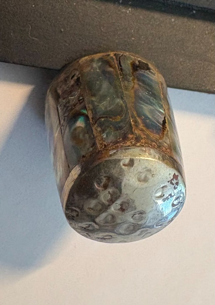 Vintage Silver Sterling Abalone Sewing Thimble