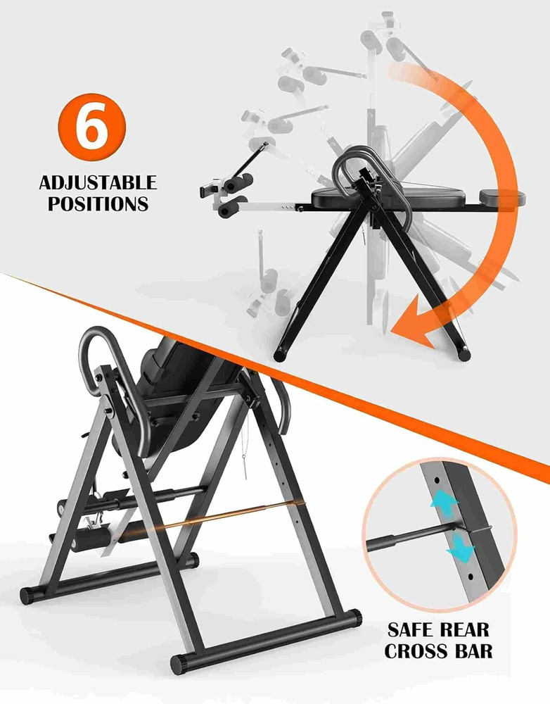 Gravity Inversion Table for Back Pain Relief 2026 New Inversion Table W/Lumbar S