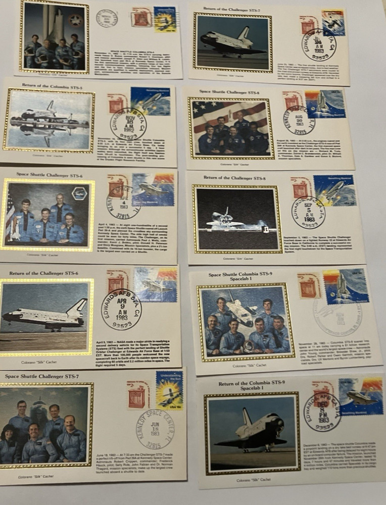 22 Space Program Covers- includes 21 Colorano Silk Cachets