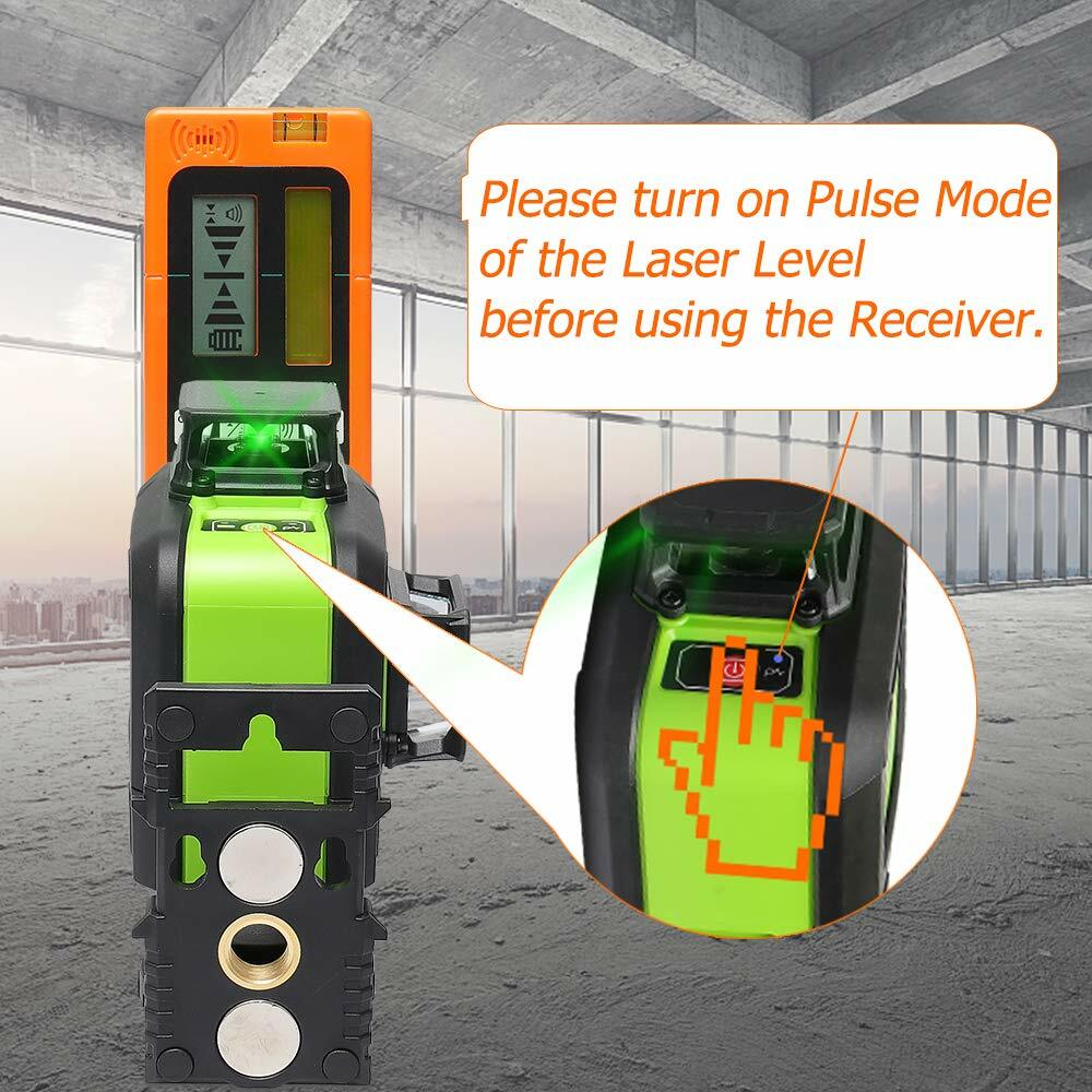 Self Leveling Laser Level Horizontal Vertical Line Green + Laser Receiver Huepar