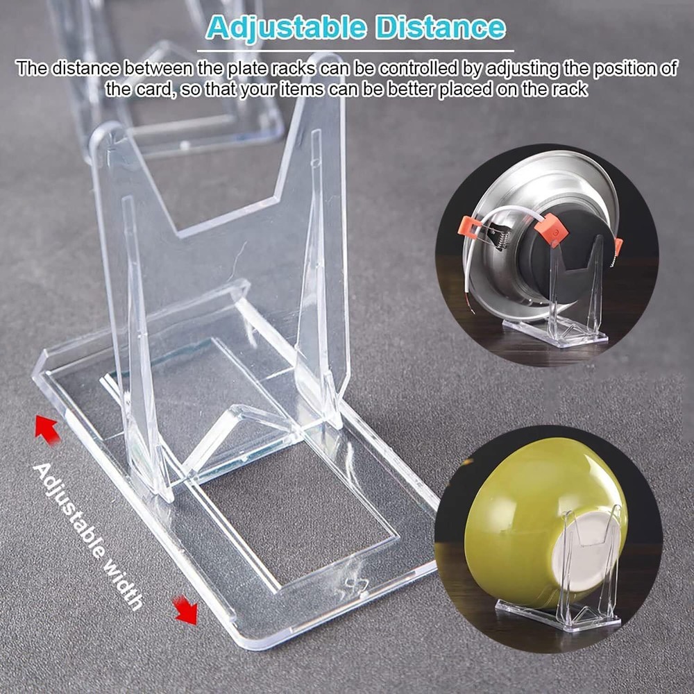 Acrylic Plate Stands，Plate Stand Plastic Adjustable Transparent