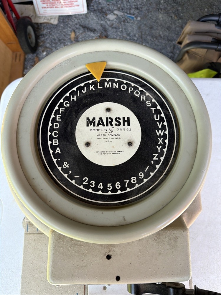 Marsh S 3/4" 19mm Stencil Cutting Machine 35930